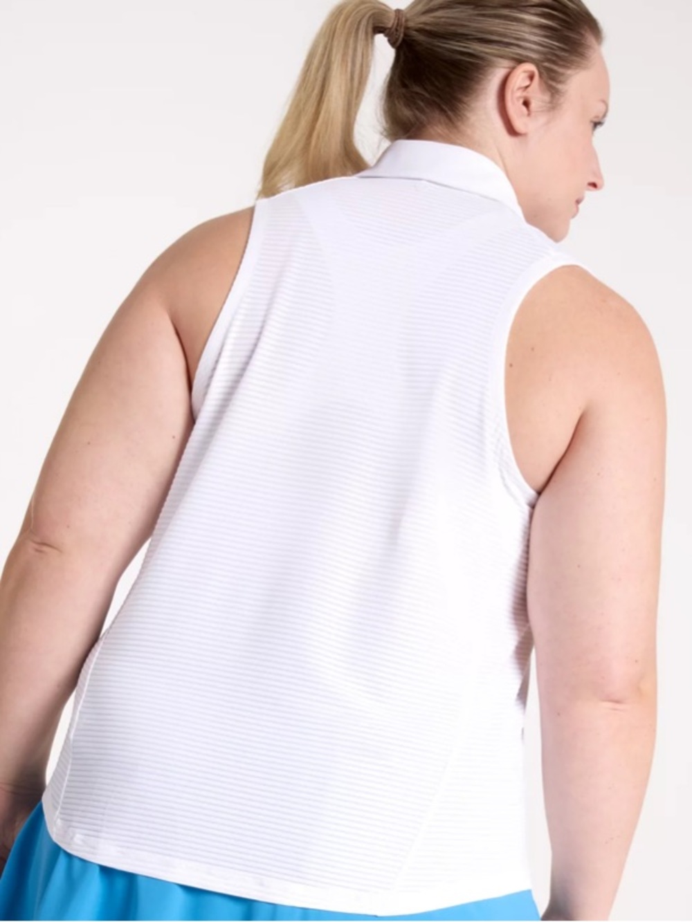 Calia golf white renew sleeveless Polo Top - Classic Collared Knit. XXL - Picture 5 of 16